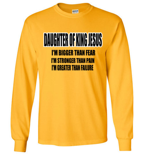 DAUGHTER OF A KING LONG SLEEVE T-SHIRT