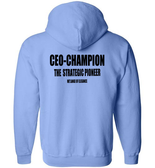 THE BLACK  PRINT LADY EXTRAORDINAIRE  ZIP HOODIE