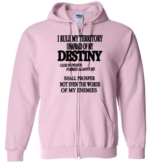 THE QUEEN'S I RULE MY TERRITORY ZIP HOODIE