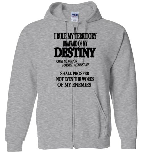 THE QUEEN'S I RULE MY TERRITORY ZIP HOODIE