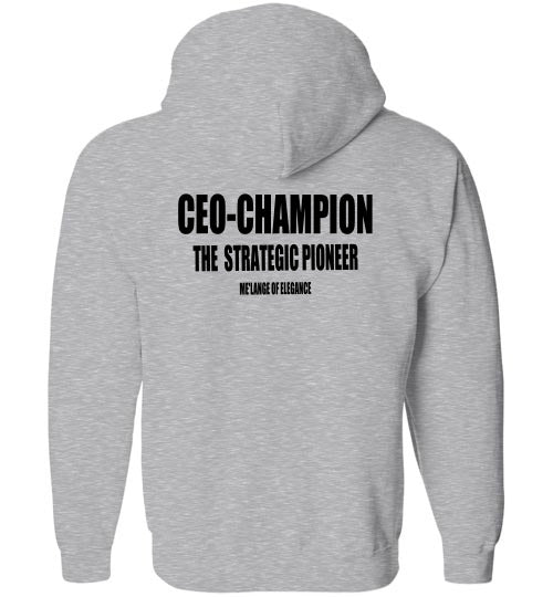 THE BLACK  PRINT LADY EXTRAORDINAIRE  ZIP HOODIE