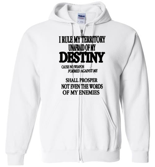 THE QUEEN'S I RULE MY TERRITORY ZIP HOODIE