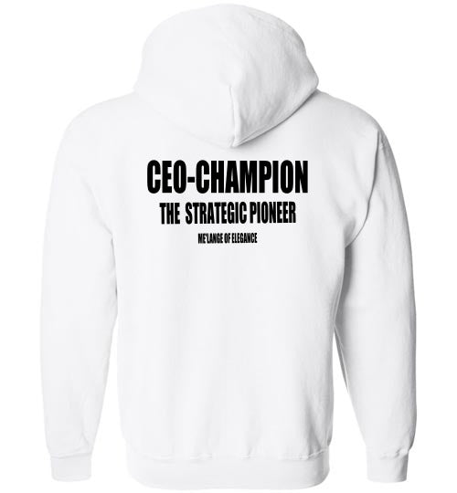 THE BLACK  PRINT LADY EXTRAORDINAIRE  ZIP HOODIE