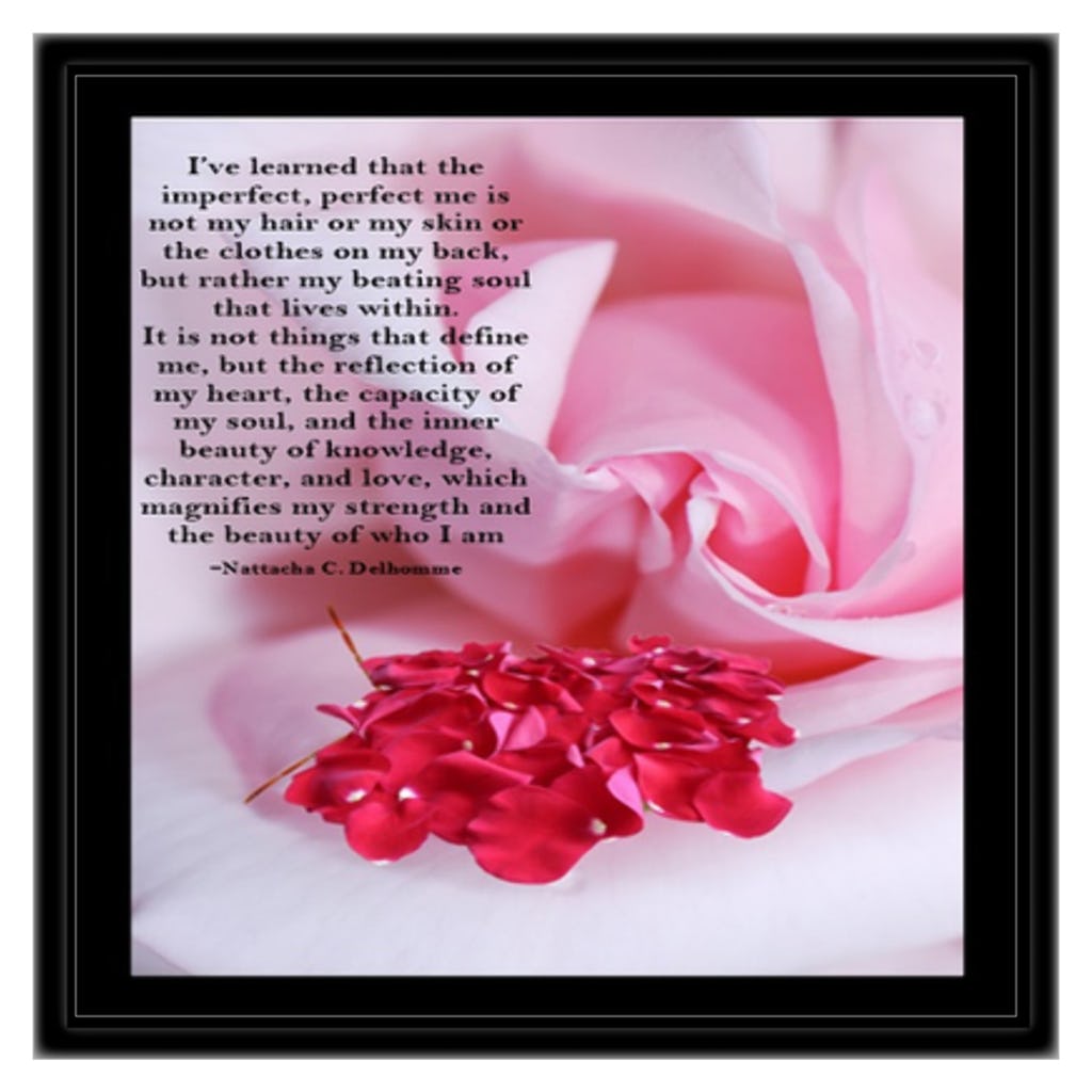 The Imperfect, Perfect Me Canvas Wall Frame