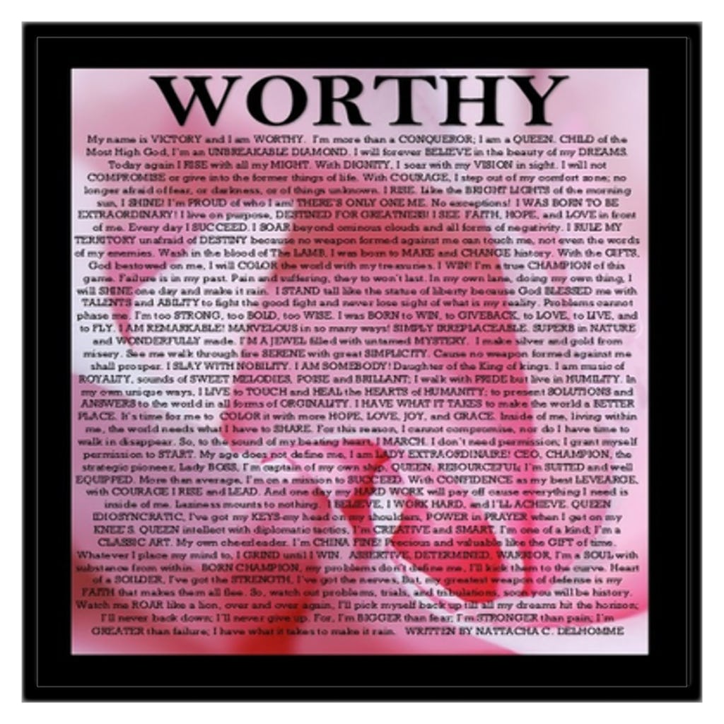 THE WORTHY BLACK FRAMED  CANVAS