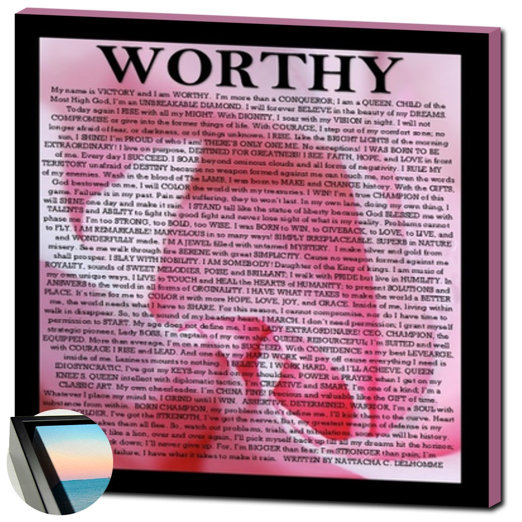 THE WORTHY BLACK FRAMED  CANVAS