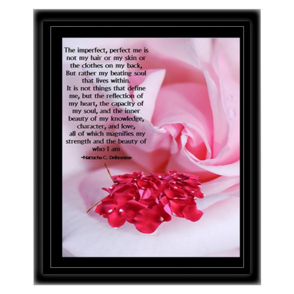The Imperfect, Perfect Me Canvas Wall Frame