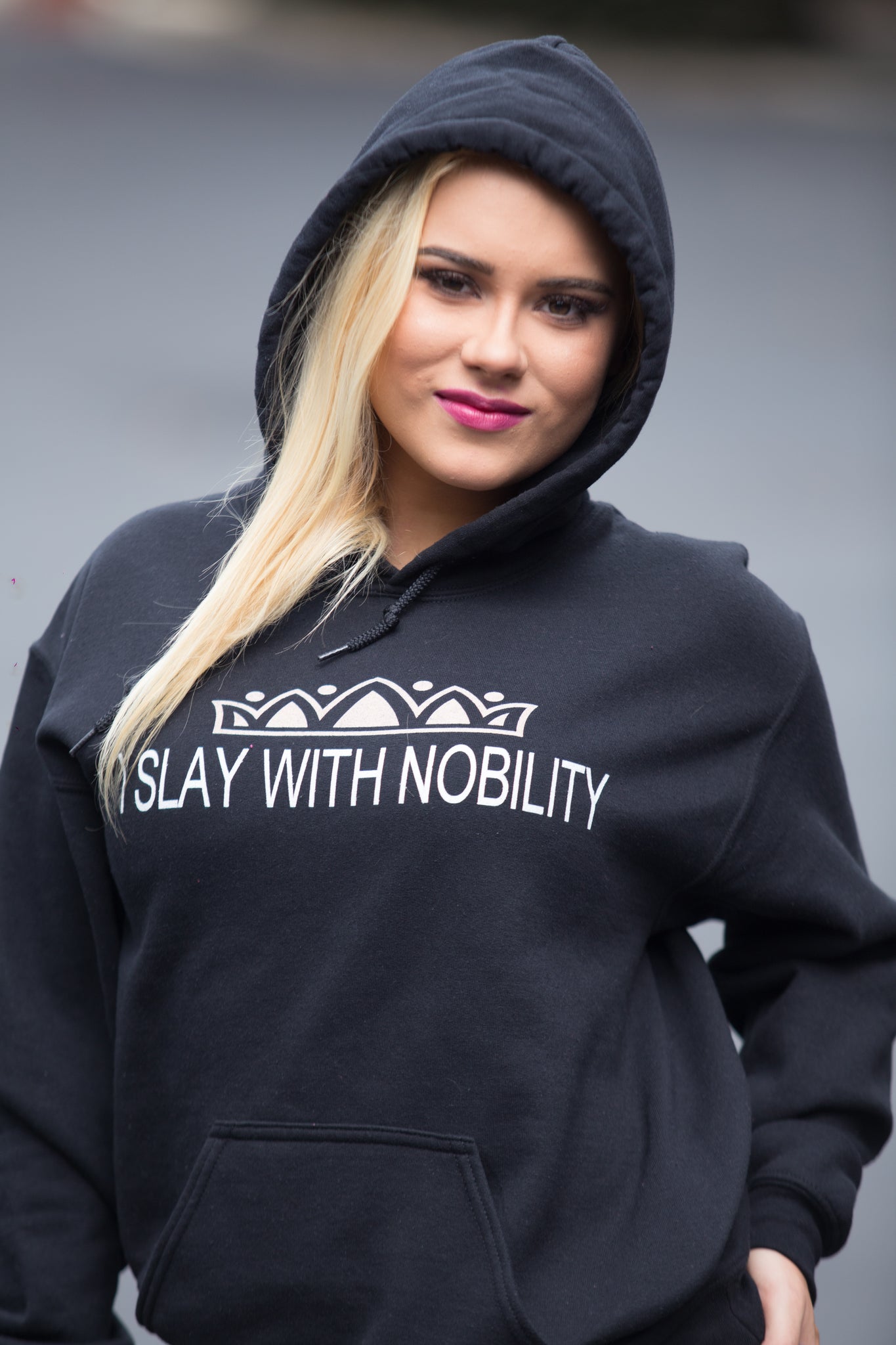 THE I SLAY WITH NOBILITY HEAVY BLEND HOODIE