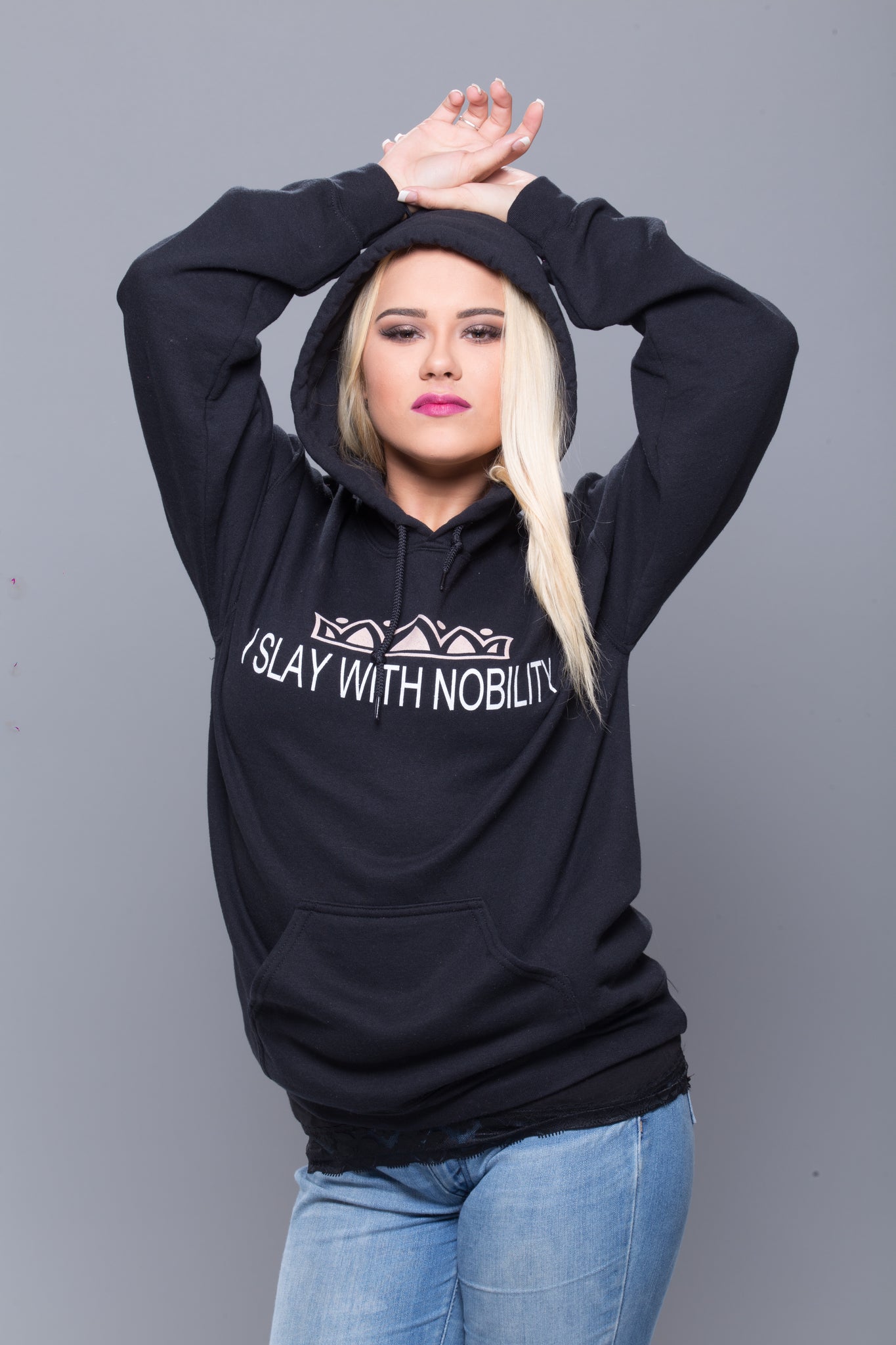 THE I SLAY WITH NOBILITY HEAVY BLEND HOODIE