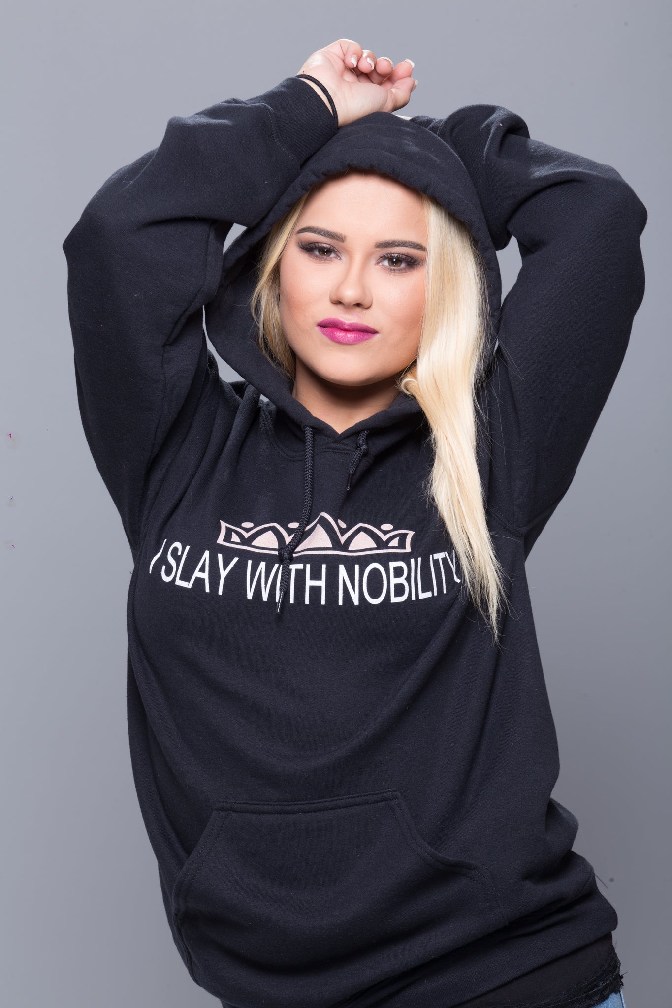 THE I SLAY WITH NOBILITY HEAVY BLEND HOODIE