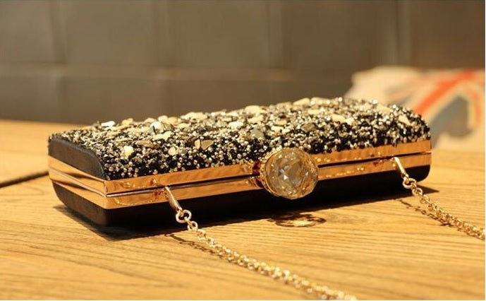 THE QUEEN'S FANCY DIAMONDS EVENING CLUTCH WALLET/BAGS