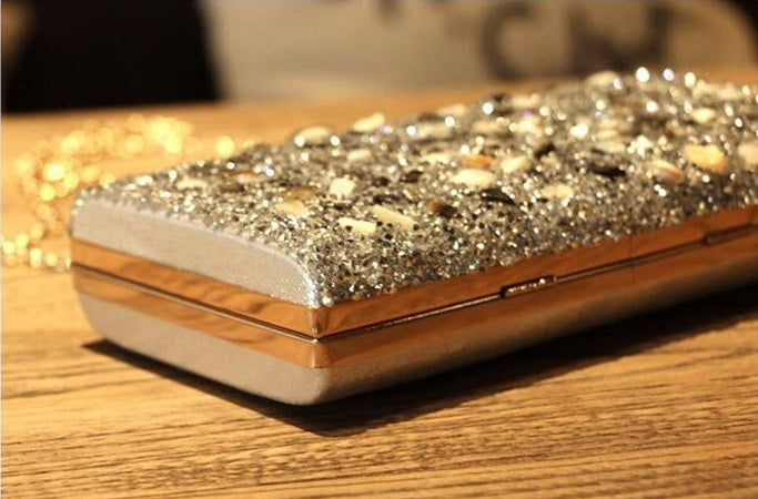 THE QUEEN'S FANCY DIAMONDS EVENING CLUTCH WALLET/BAGS