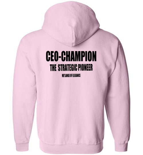 THE BLACK  PRINT LADY EXTRAORDINAIRE  ZIP HOODIE