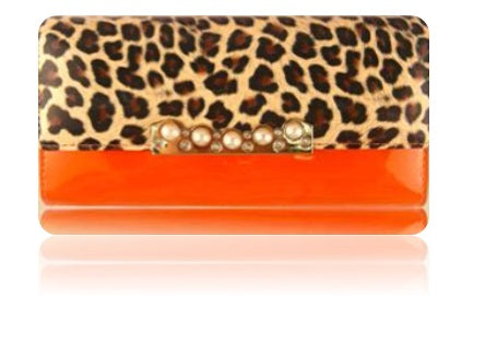 THE QUEEN'S LEATHER LEOPARD PATTERN HASP WALLETS