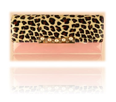 THE QUEEN'S LEATHER LEOPARD PATTERN HASP WALLETS