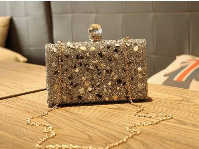 THE QUEEN'S FANCY DIAMONDS EVENING CLUTCH WALLET/BAGS