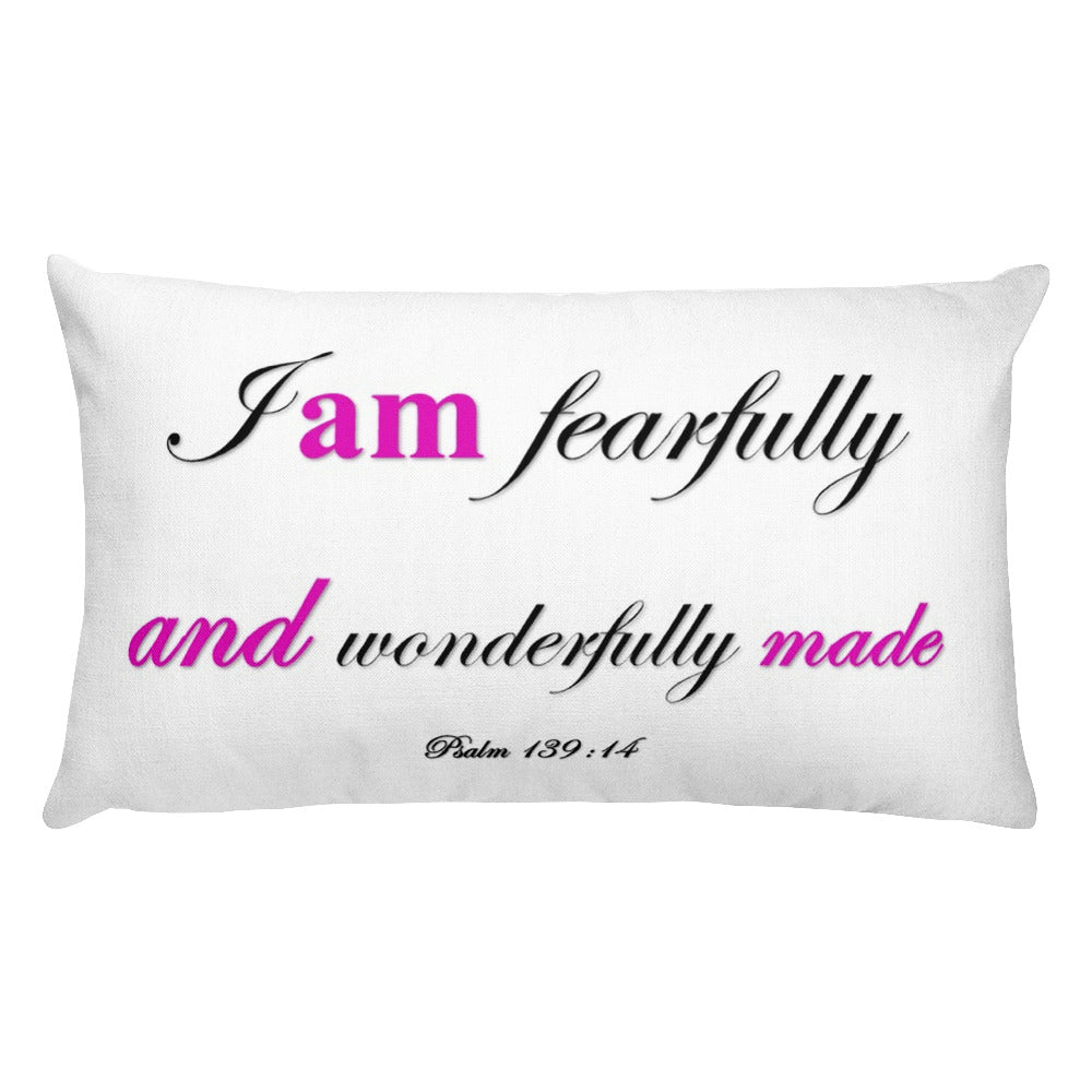 Wonderfully Made Rectangular Throw Pillow