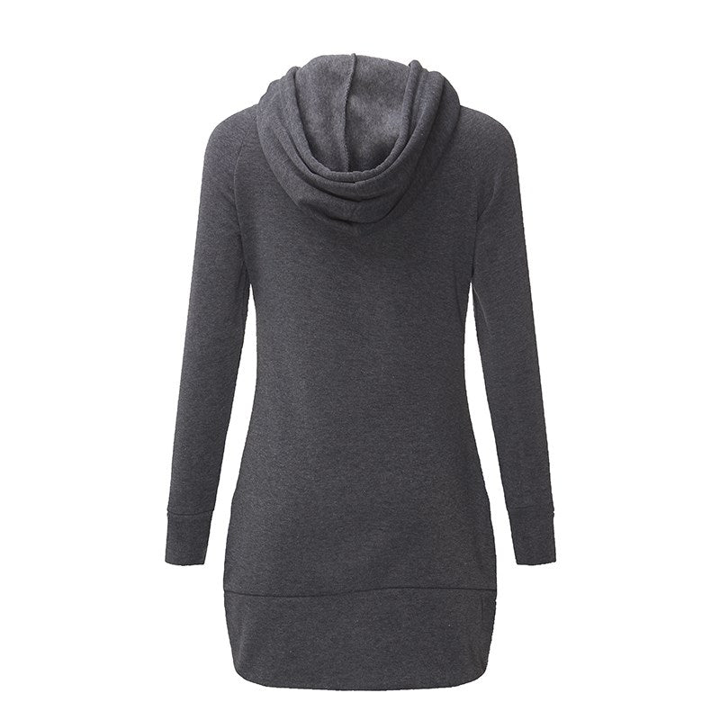 THE HOT ZANZEA WOMEN AUTUMN WINTER SWEATSHIRT HOODIE DRESS
