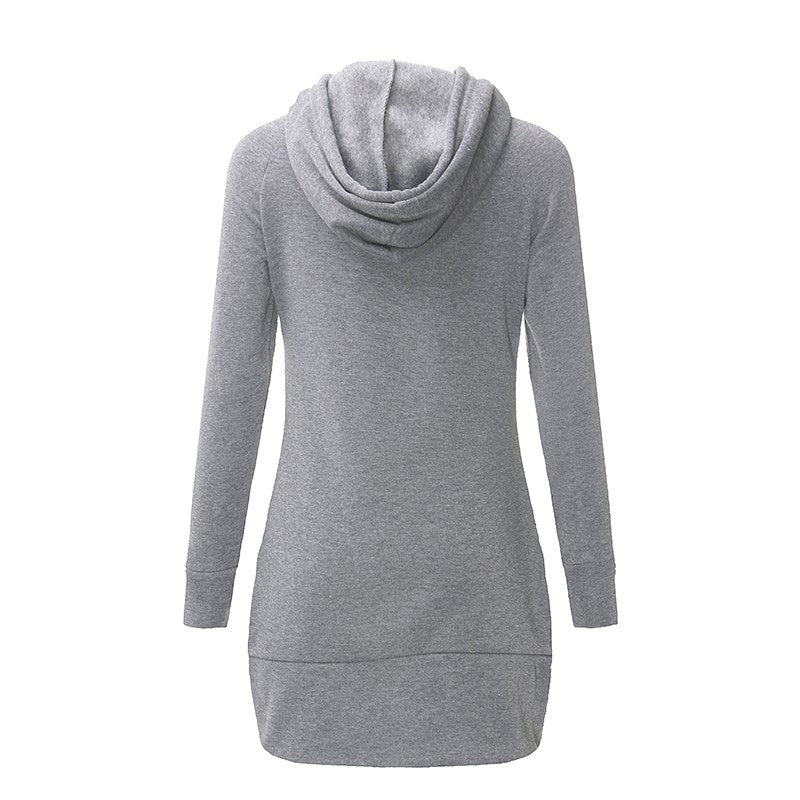 THE HOT ZANZEA WOMEN AUTUMN WINTER SWEATSHIRT HOODIE DRESS