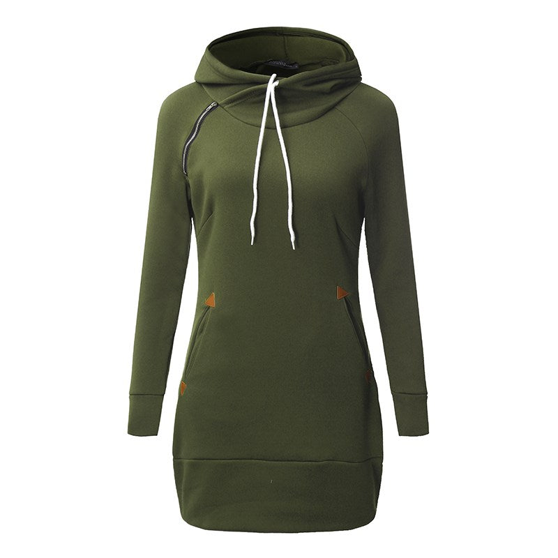 THE HOT ZANZEA WOMEN AUTUMN WINTER SWEATSHIRT HOODIE DRESS