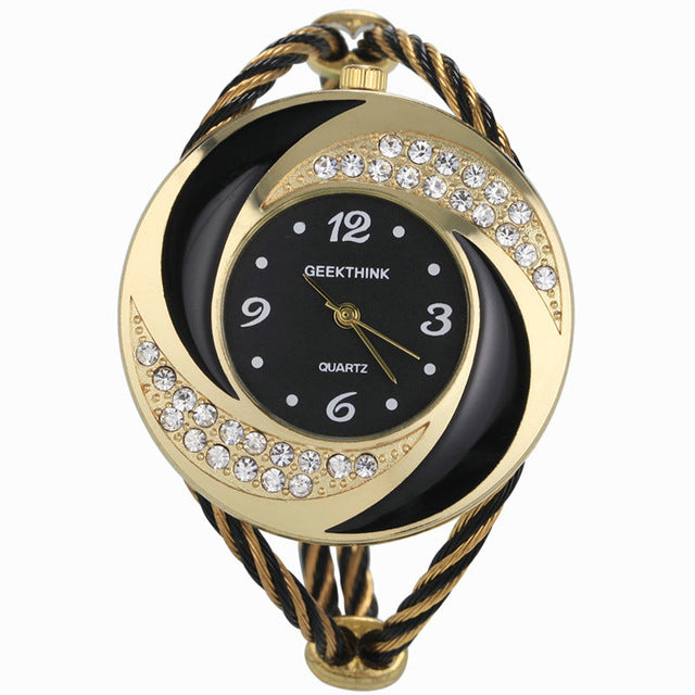 RHINESTONE WHIRLWIND WRISTWATCHES