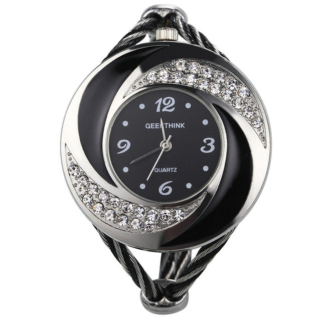 RHINESTONE WHIRLWIND WRISTWATCHES