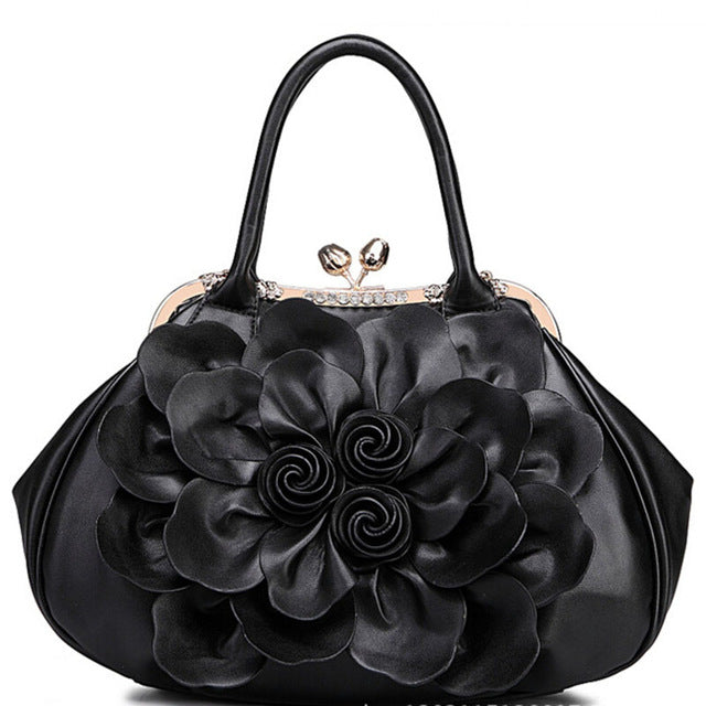 THE QUEEN'S ROSE LEATHER HIGH QUALITY HANDBAGS