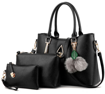 THE QUEEN'S  LEATHER SET LUXURY TOTE HANDBAGS