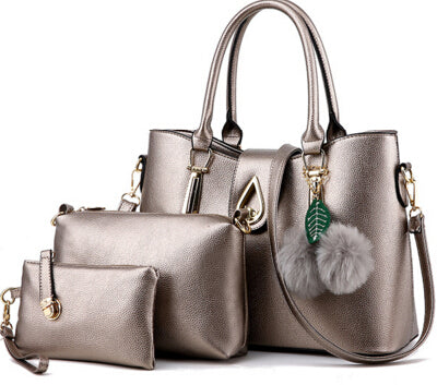 THE QUEEN'S  LEATHER SET LUXURY TOTE HANDBAGS