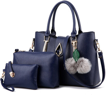 THE QUEEN'S  LEATHER SET LUXURY TOTE HANDBAGS