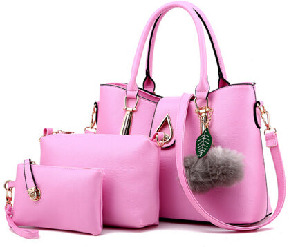 THE QUEEN'S  LEATHER SET LUXURY TOTE HANDBAGS