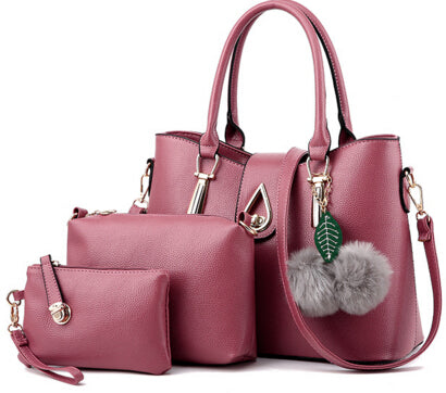 THE QUEEN'S  LEATHER SET LUXURY TOTE HANDBAGS