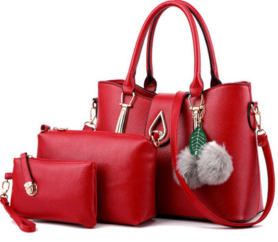THE QUEEN'S  LEATHER SET LUXURY TOTE HANDBAGS