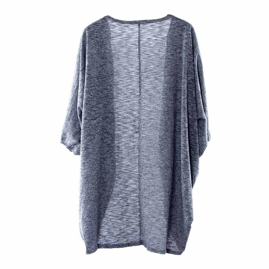 JECKSION WOMEN CARDIGAN LADY CASUAL KNIT SLEEVE SWEATER