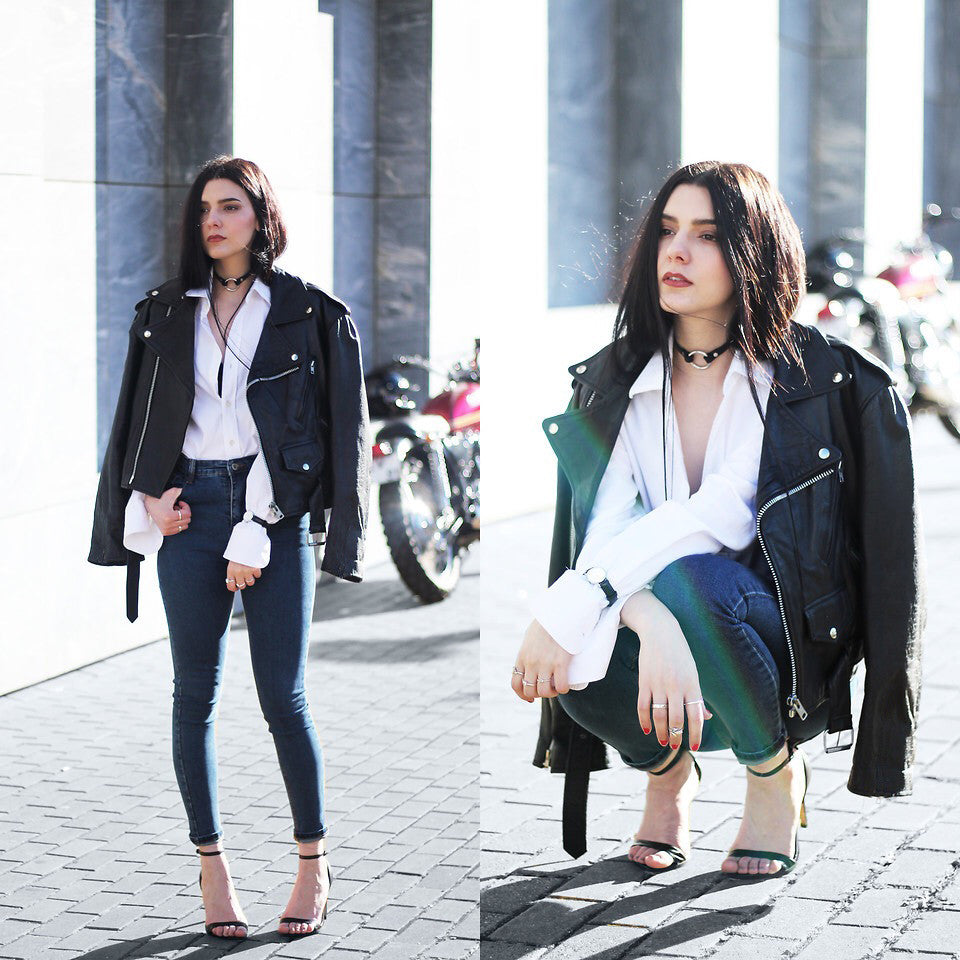 PU Leather Jacket Zipper