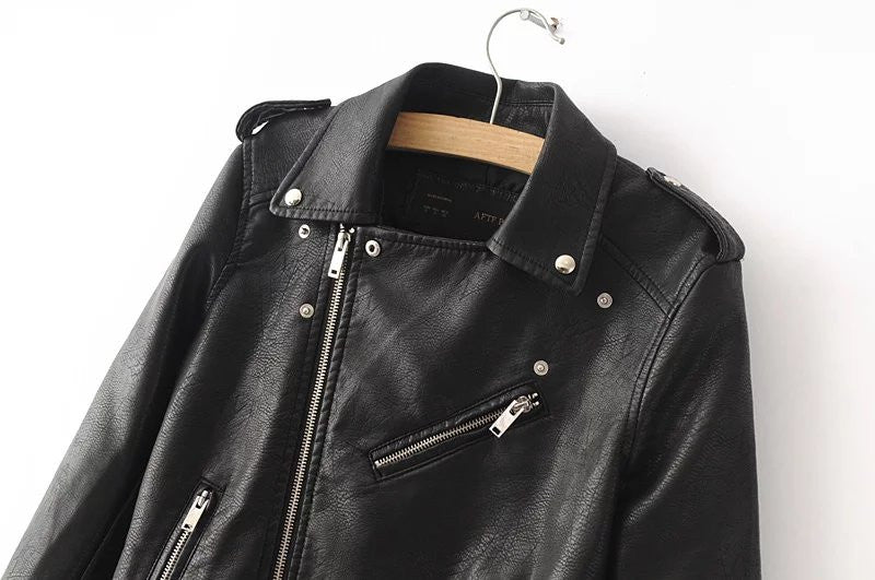 PU Leather Jacket Zipper