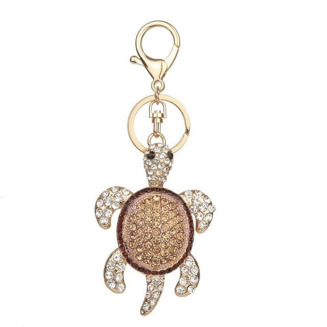 The Tortoise Rhinestone Tassel Key Chain