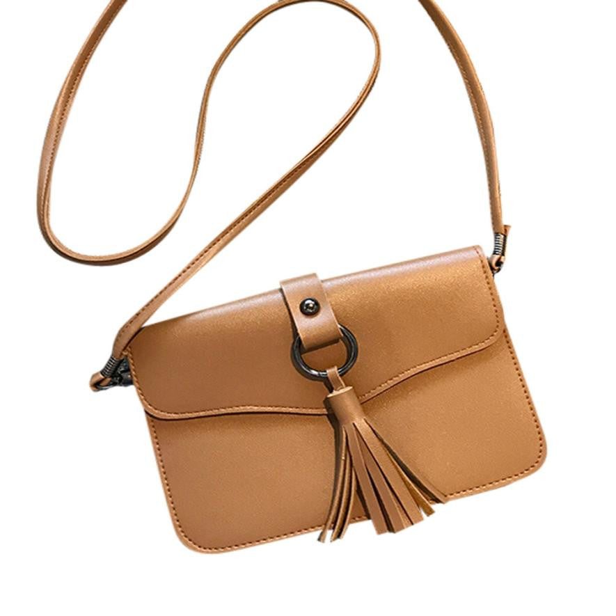 QUEEN'S TASSEL LEATHER CROSSBODY PURSE