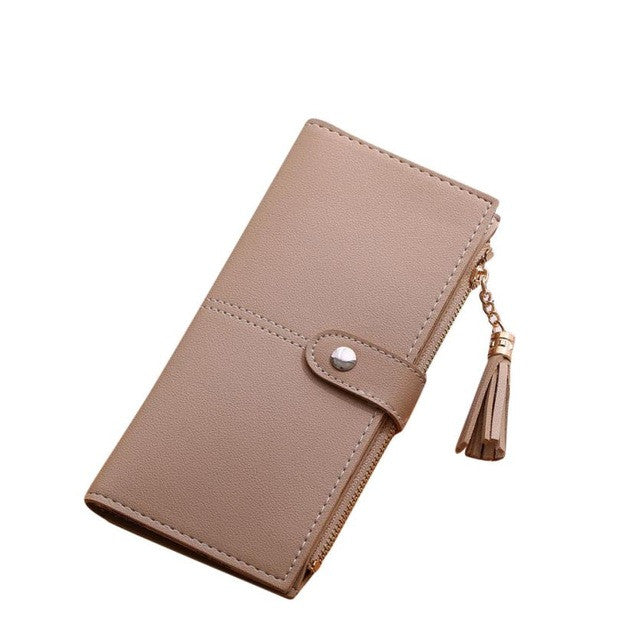 LADIES SIMPLE LONG LEATHER WALLETS
