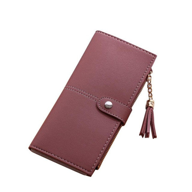LADIES SIMPLE LONG LEATHER WALLETS