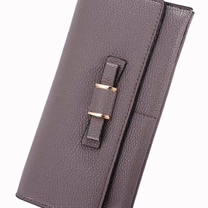 WOMEN BOW TIE ZIPPER FASHION WALLETS