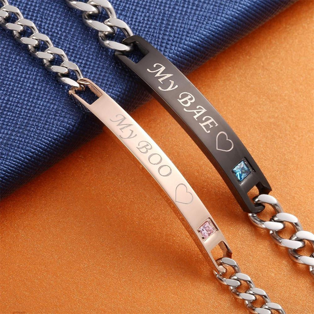 MY BOO & MY BAE MATCHING COUPLES BRACELETS