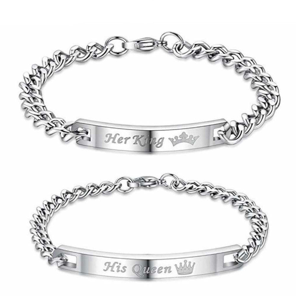 THE COUPLES ROMANTIC  HIS QUEEN/ HER KING BRACELETS