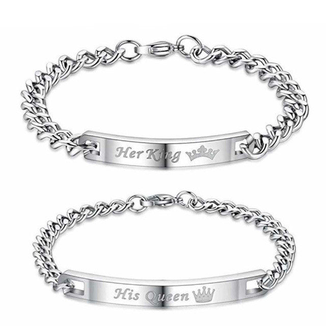 THE COUPLES ROMANTIC  HIS QUEEN/ HER KING BRACELETS
