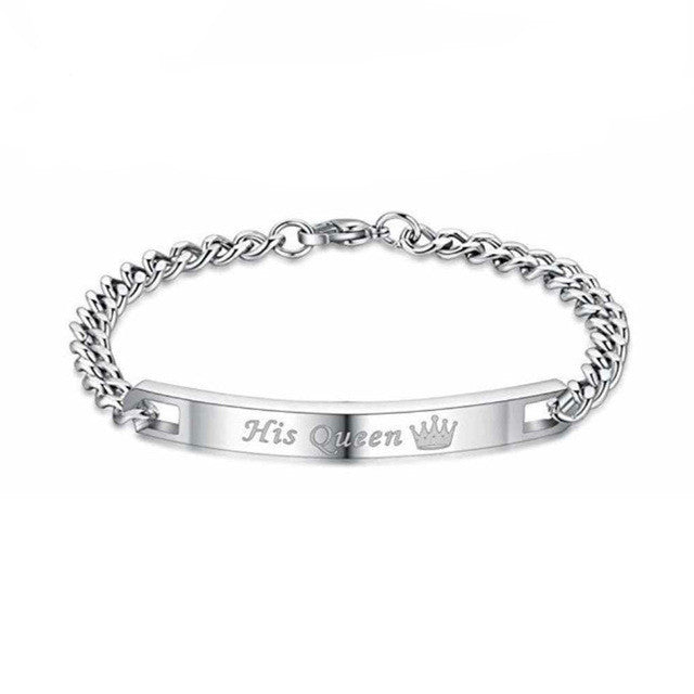 THE COUPLES ROMANTIC  HIS QUEEN/ HER KING BRACELETS