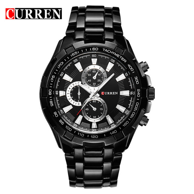 THE CURREN LUXURY FULL STAINLESS STEEL WATCH FOR KINGS