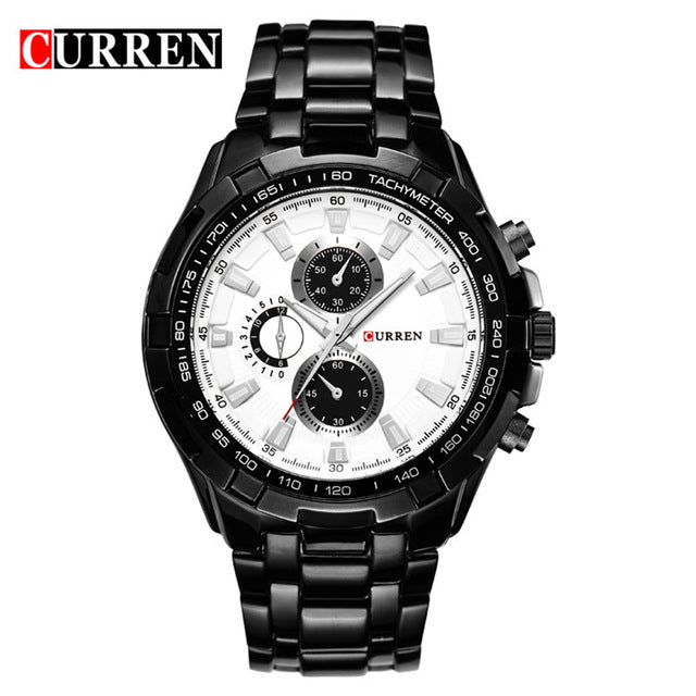 THE CURREN LUXURY FULL STAINLESS STEEL WATCH FOR KINGS