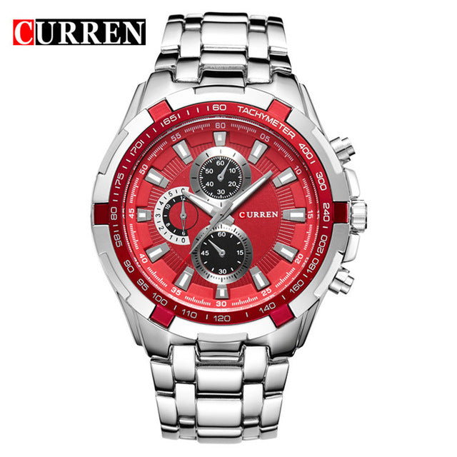 THE CURREN LUXURY FULL STAINLESS STEEL WATCH FOR KINGS