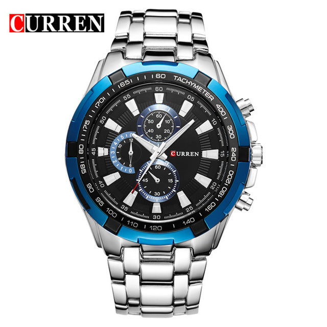 THE CURREN LUXURY FULL STAINLESS STEEL WATCH FOR KINGS