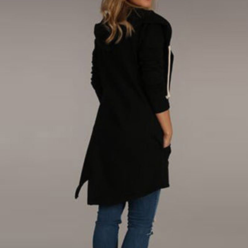 THE QUEEN'S AUTUMN CASUAL LONG CARDIGAN HOODIE JACKETS